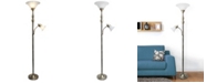 All The Rages Elegant Designs 2 Light Mother Daughter Floor Lamp with White Marble Glass